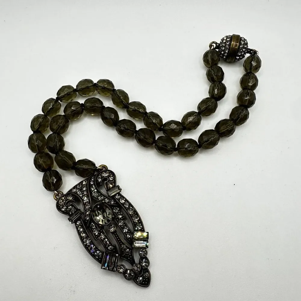 Heidi‎ Daus Iris Swarovski Crystal, Art Deco style necklace!